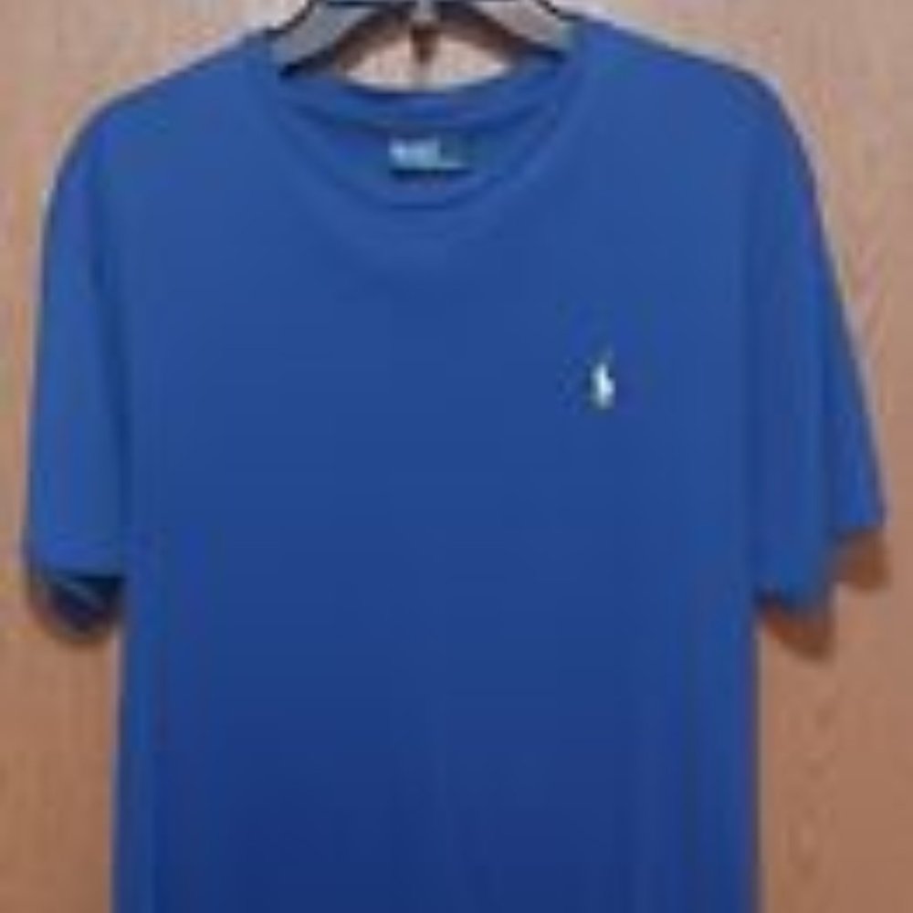 3-(Polo Ralph Lauren)-(T-Shirts)-(Blue/Red/Purple)-(Pre-owned)-(Size M)-$35.00